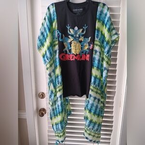 Upcycled Gremlins Graphic Tee / Poncho